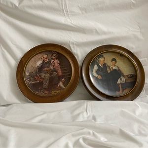 Norman Rockwell Collector Plates Circa 1979 Set of 2